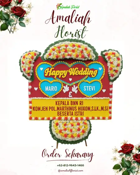 Papan Bunga Pernikahan Ngabar